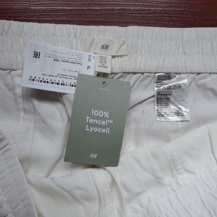 Новые L, XL рус.52-56-60 H&M Лиоцелл Белые Брюки