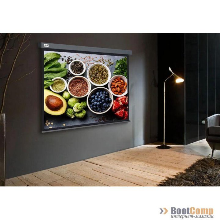 Экран Cactus 150x150см Wallscreen CS-PSW-150X150-SG серый