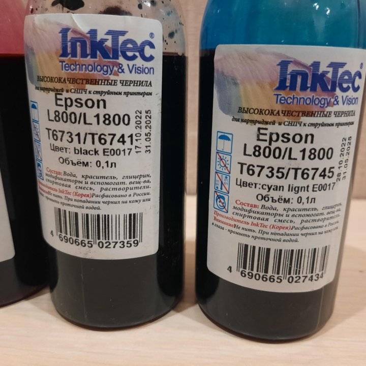 Новые чернила краска InkTec принтер Epson цвет чер