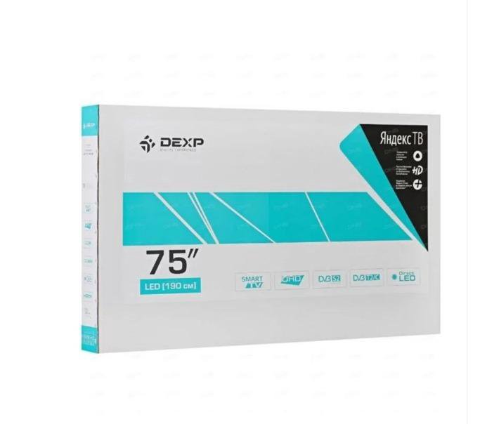 75 Дюймов 4K Телевизор Dexp (190см). SMART Алиса