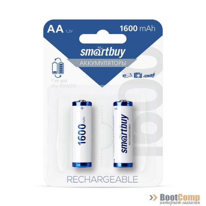 Аккумулятор R6 1600mAh Smartbuy BL-2 (аккум-р 1.2В) SBBR-2A02BL1600