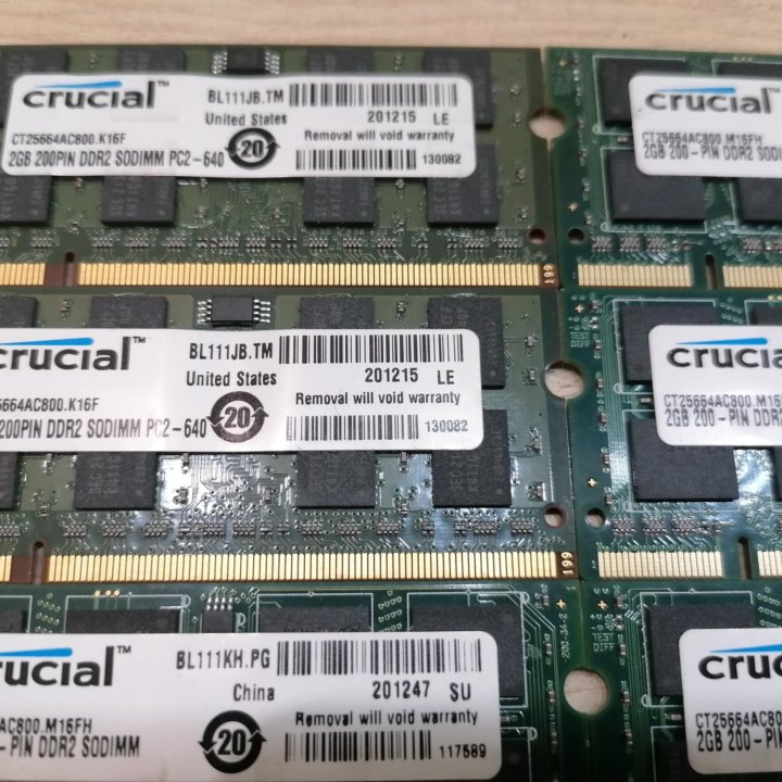 SO-Dimm Crucial 2GB DDR2 PC2-6400 800 MHz