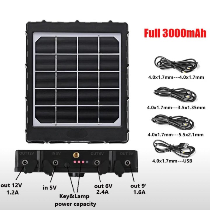 Новая солнечная панель/зарядка для фотоловушек