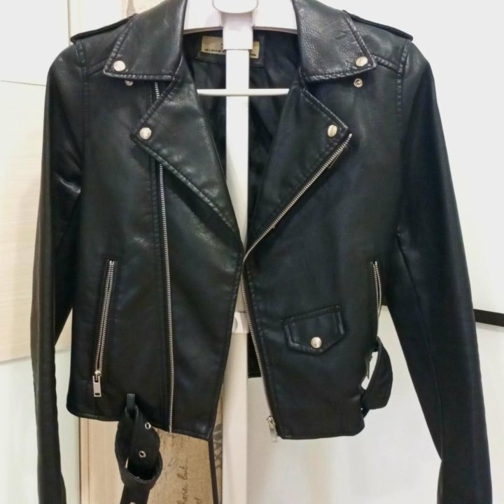 Куртка (косуха, чёрная, экокожа)