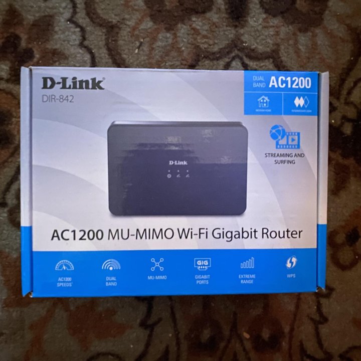 Роутер Wi-Fi 5 D-Link dir-842 s1 ac1200 2,4/5 Ггц