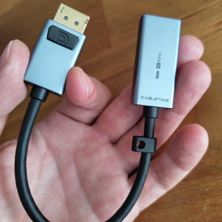 Переходник с DisplayPort на HDMI Cabletime 4K/60Hz