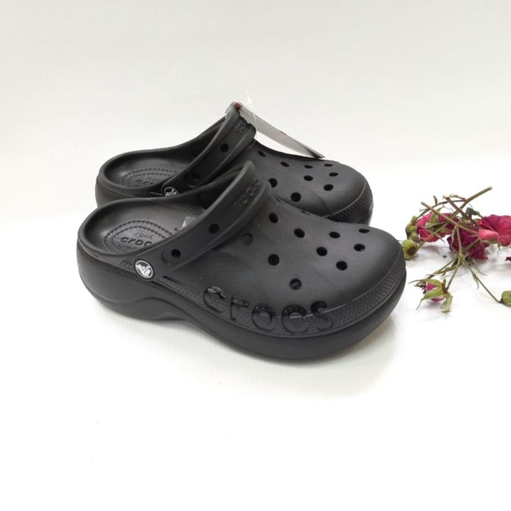 Crocs женские платформа артикул 208186 чёрный