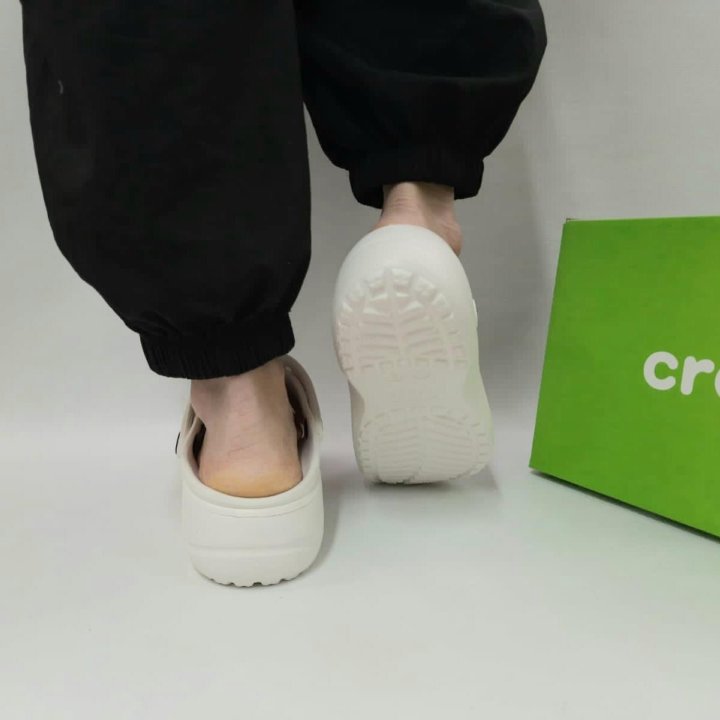 Crocs женские платформа артикул 208186 белый