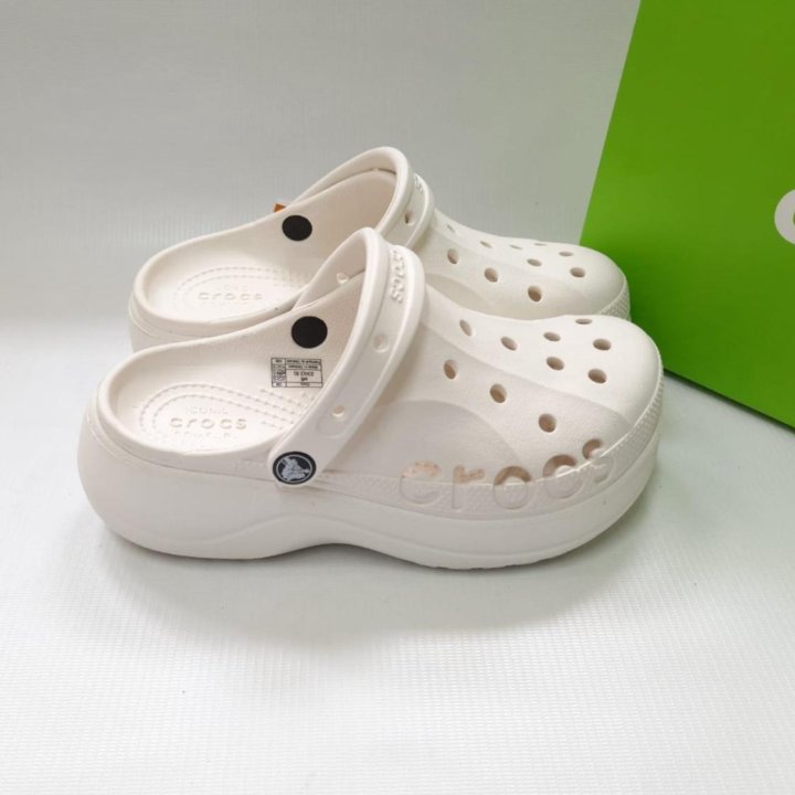 Crocs женские платформа артикул 208186 белый