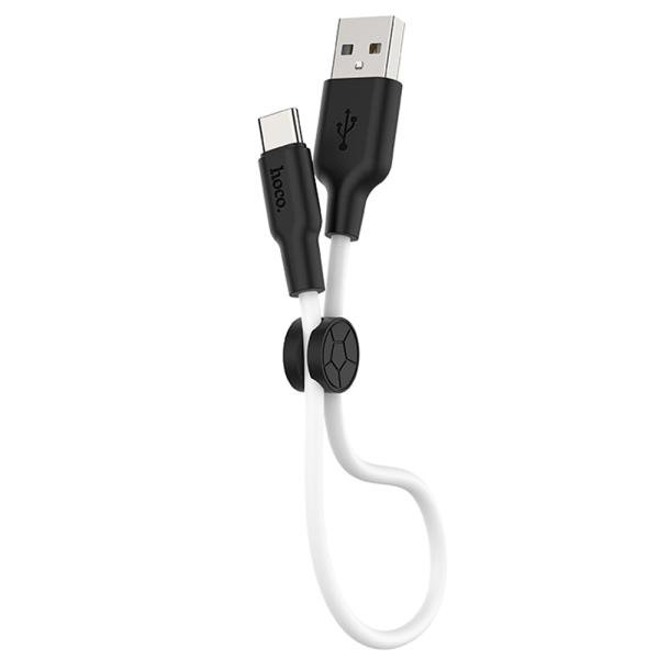 Кабель Hoco X21 Plus USB - Type-C 3A 25см White