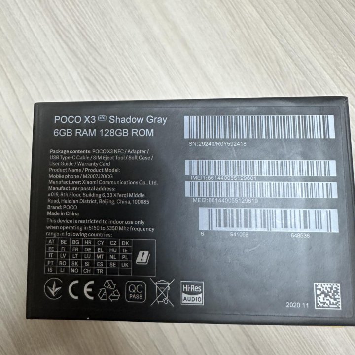 Xiaomi Poco x3 6/128 gb