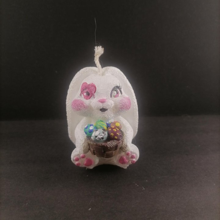 Декоративные свечи ручной работы пасхальный кролик
