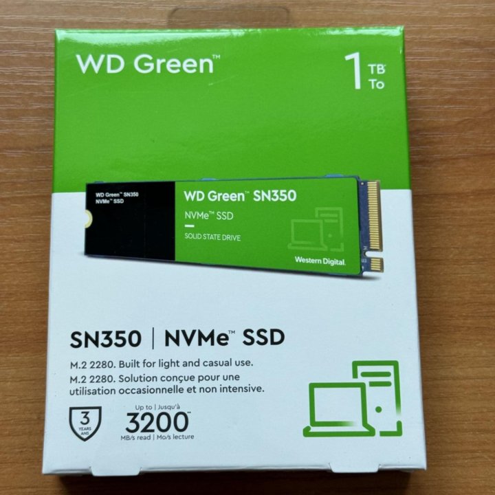 1Tb SSD Western Digital Green NVMe QLC Gen3 x4