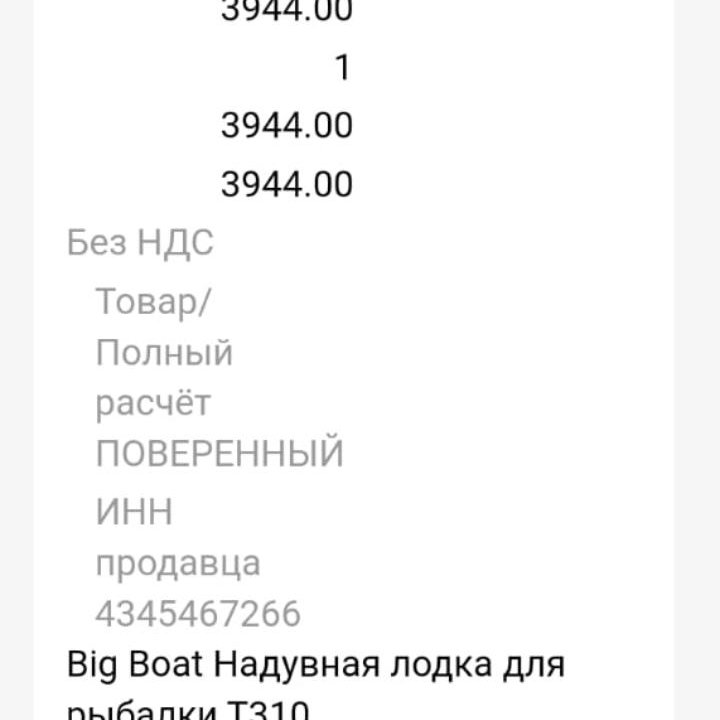 Надувная лодка трехместная, модель Big Boad Т310