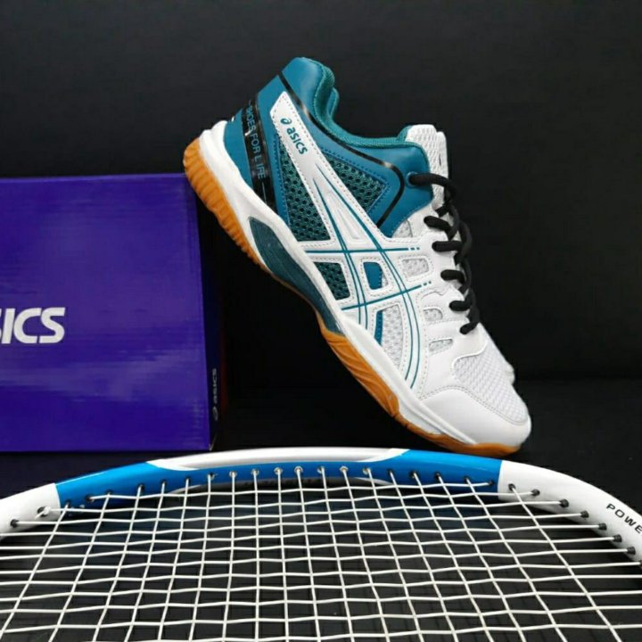 Кроссовки Asics теннис 41-44 артикул 2219 бел/син