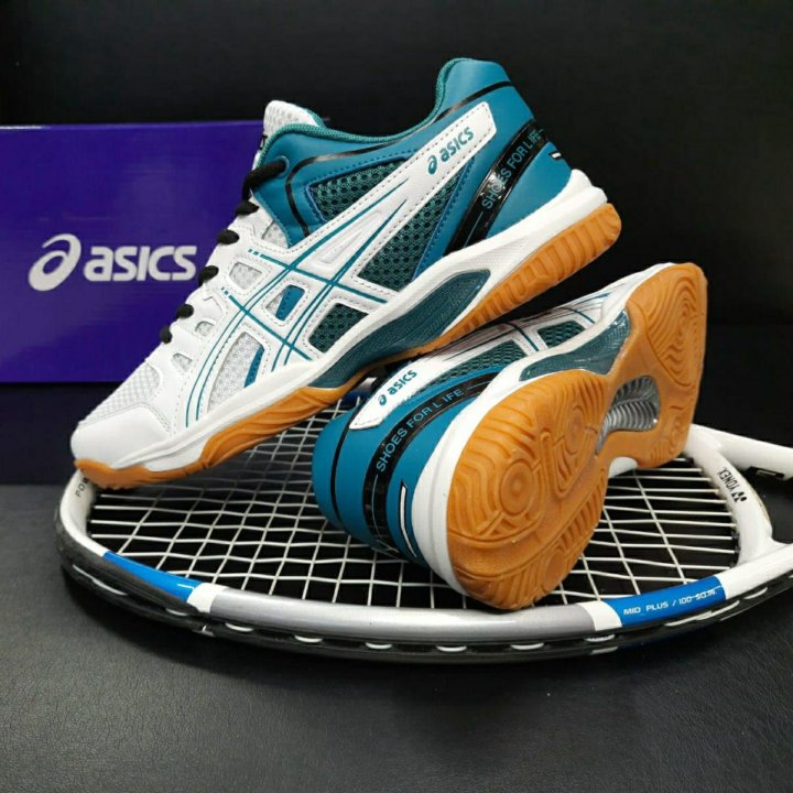 Кроссовки Asics теннис 41-44 артикул 2219 бел/син