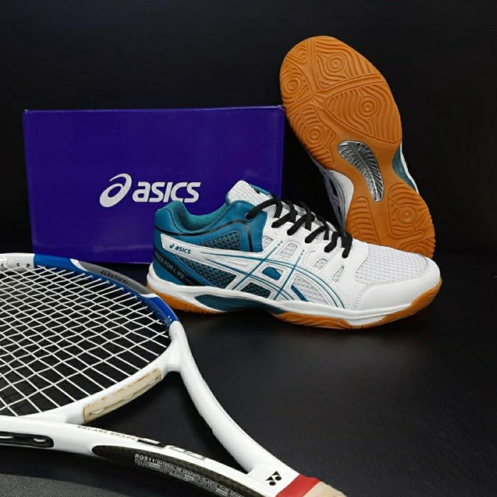 Кроссовки Asics теннис 41-44 артикул 2219 бел/син