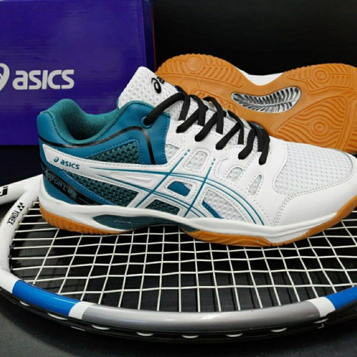 Кроссовки Asics теннис 41-44 артикул 2219 бел/син