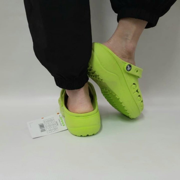 Crocs женские платформа артикул 208186 неон