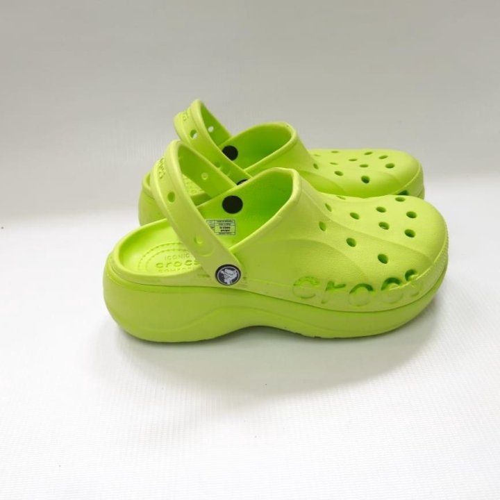 Crocs женские платформа артикул 208186 неон