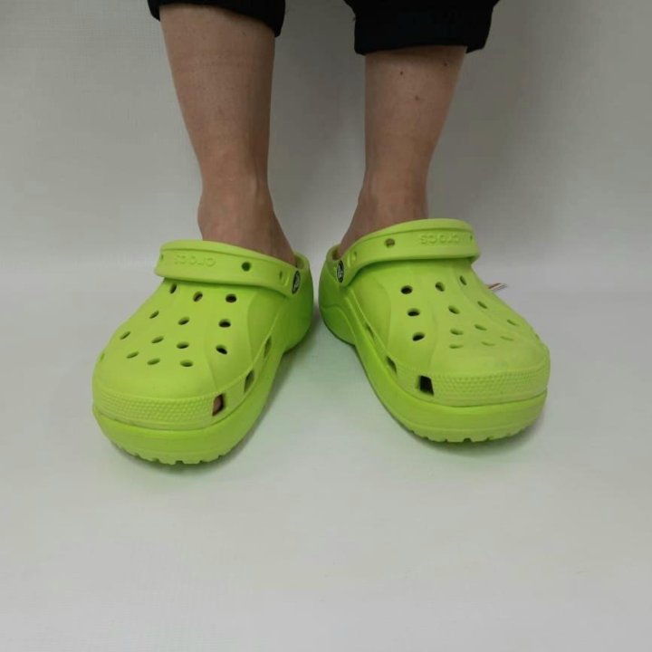 Crocs женские платформа артикул 208186 неон