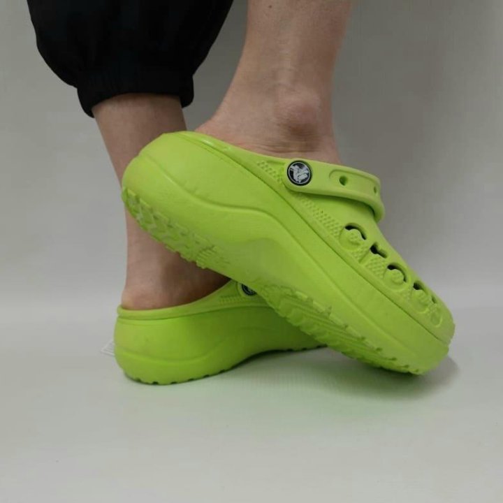 Crocs женские платформа артикул 208186 неон