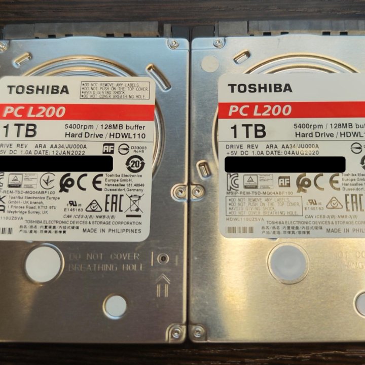 HDD Toshiba Seagate 250/500/1000 GB