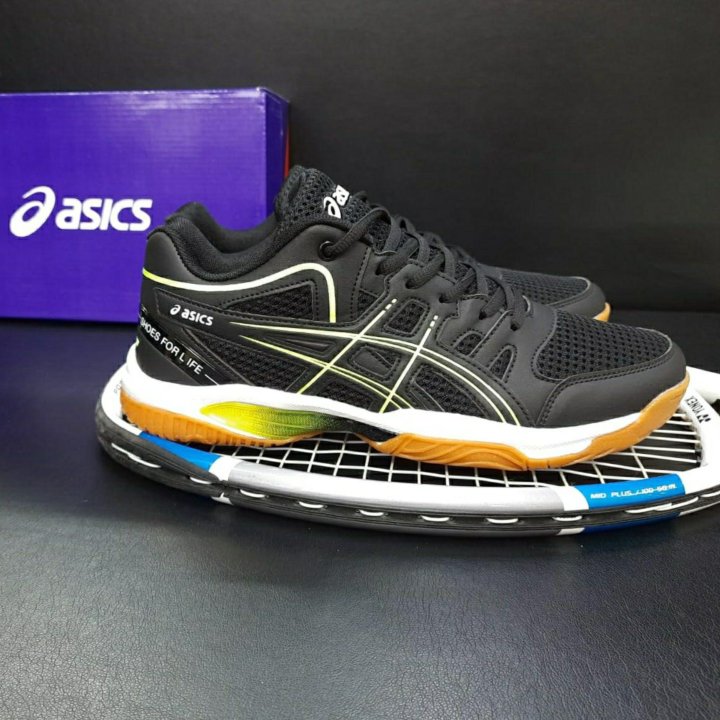 Кроссовки Asics тенис 40-45 артикул 2219 чёрные