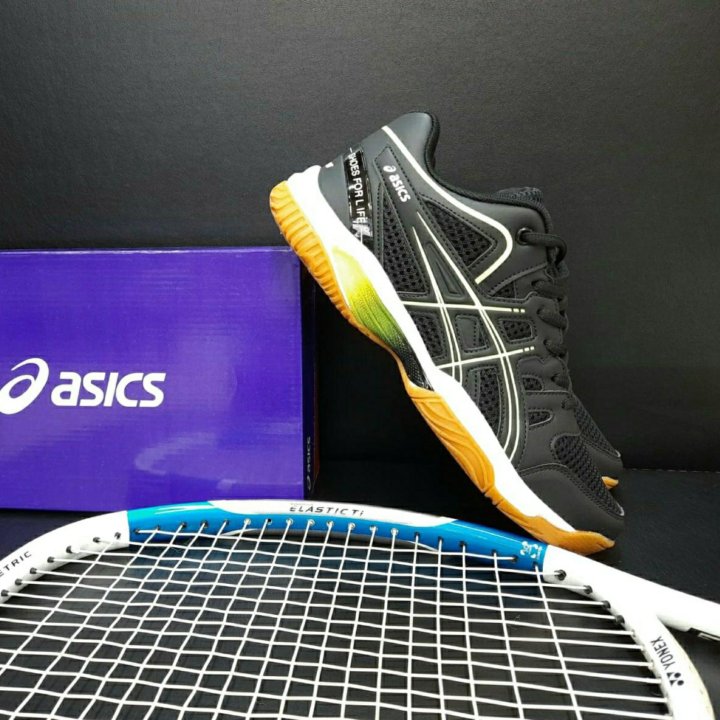 Кроссовки Asics тенис 40-45 артикул 2219 чёрные