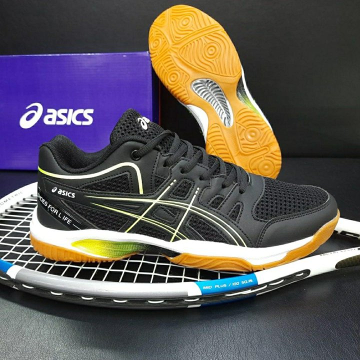 Кроссовки Asics тенис 40-45 артикул 2219 чёрные