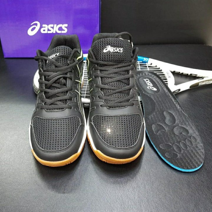 Кроссовки Asics тенис 40-45 артикул 2219 чёрные