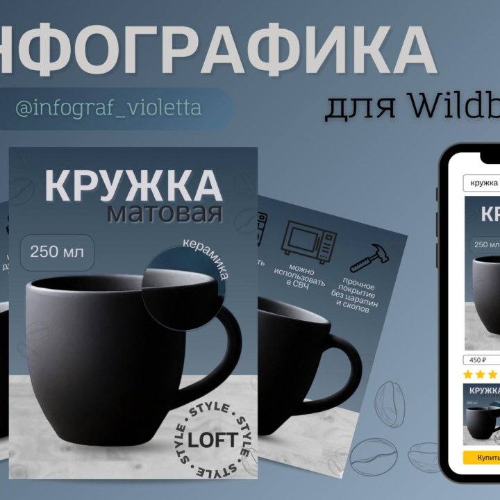 Инфографика для маркетплейсов ozon, wildberries