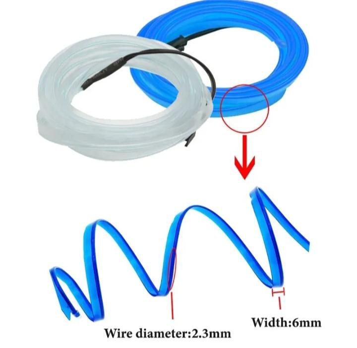 Неоновая лента для интерьера автомобиля, 3 метра.