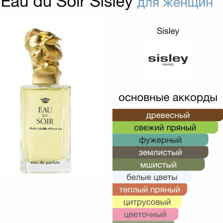 Духи Eau du Soir Sisley оригинал новый