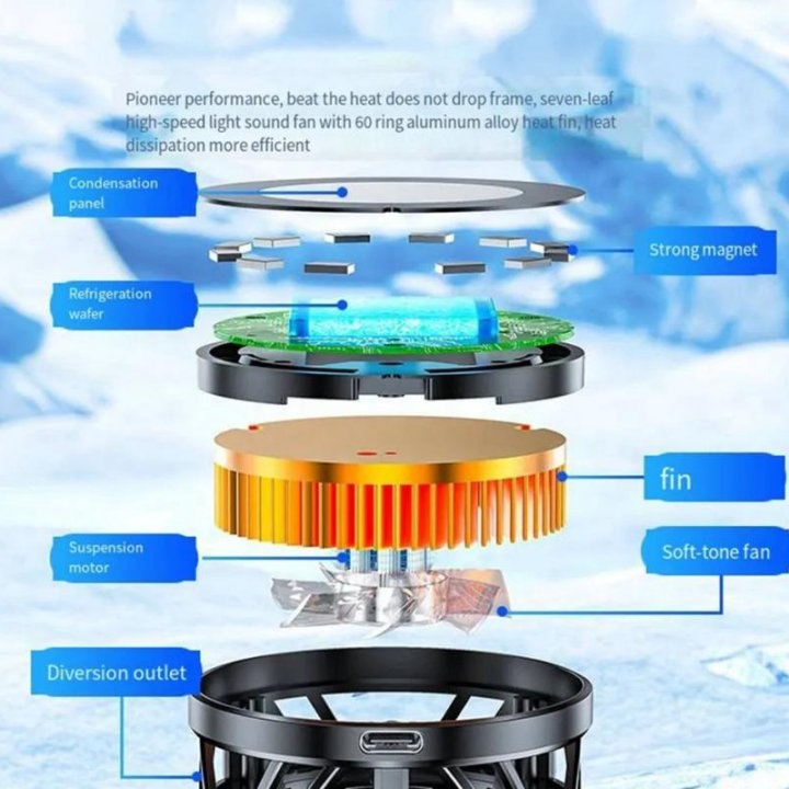 Кулер на телефон радиаторный магнитный GT31