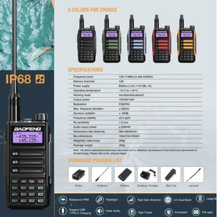 Рация Baofeng uv-16 pro до 10000 км. Новая