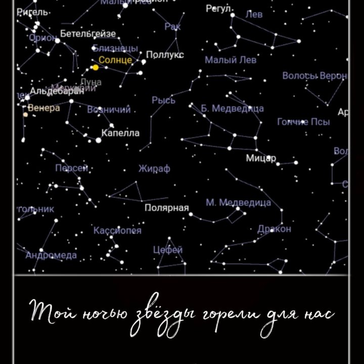 Звездная карта по вашим данным