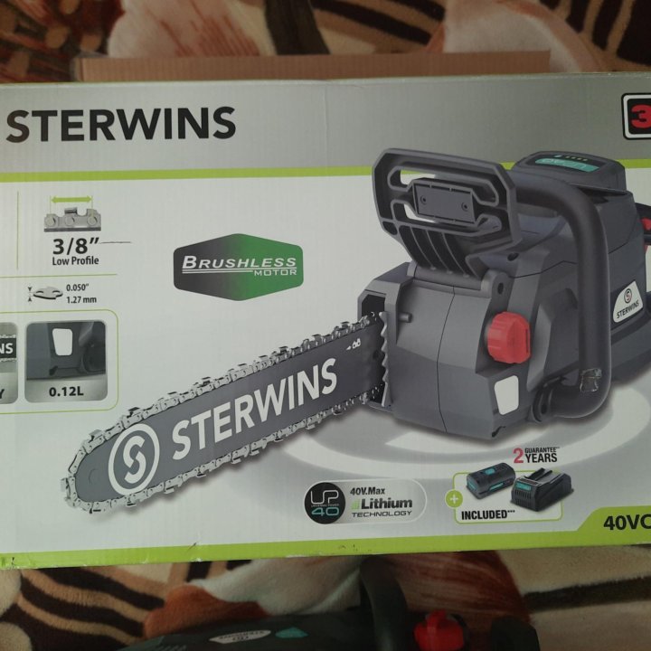 Цепная аккумуляторная пила Sterwins 40v