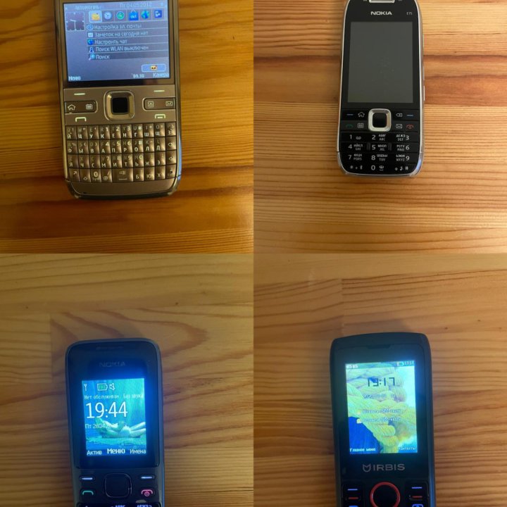 Nokia E72, E75, Irbis телефоны кнопочные