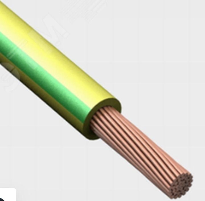 Провод силовой ПуГВ 1х4 желто-зеленый многопроволо