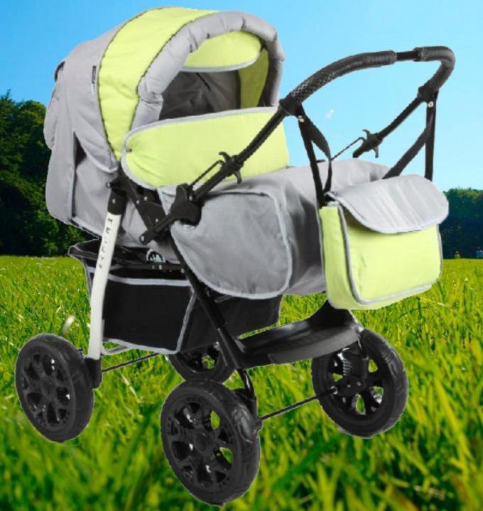 Коляска трансформер Babyton Melly Green Grey