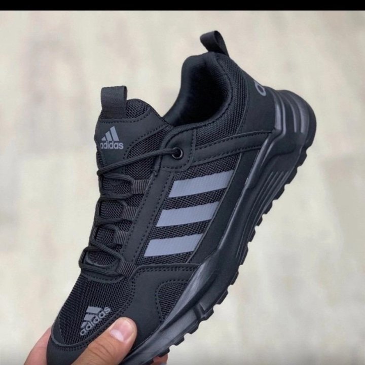 Кроссовки мужские летние adidas черно-серые