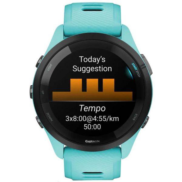 Часы Garmin Forerunner 265 46 mm Music Aqua (Зеленый)