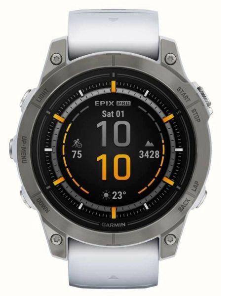 Часы Garmin Epix Pro Gen 2 47 mm Sapphire Titanium Whitestone (Белый)