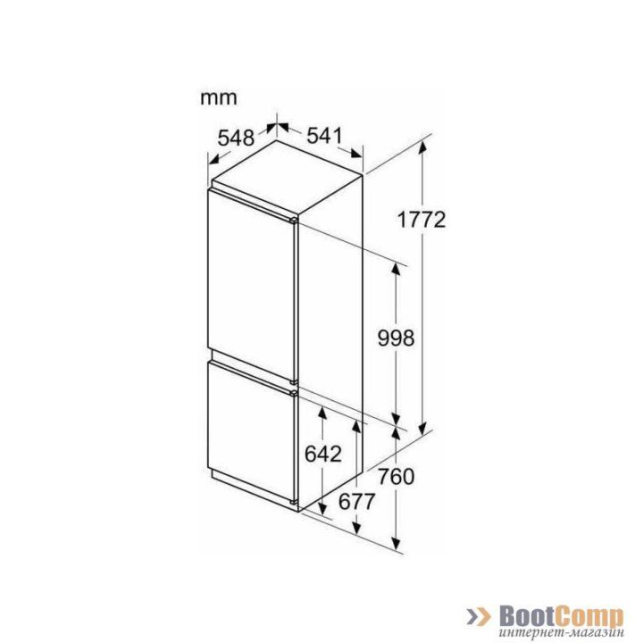 Холодильник встраиваемый Bosch KIV 86VSE0