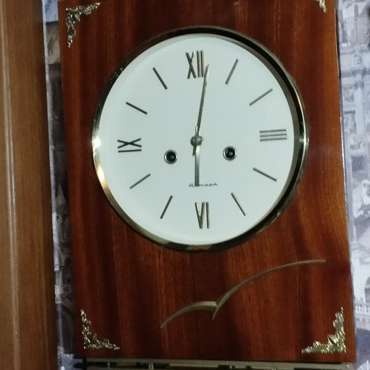 Часы настенные с боем СССР Янтарь