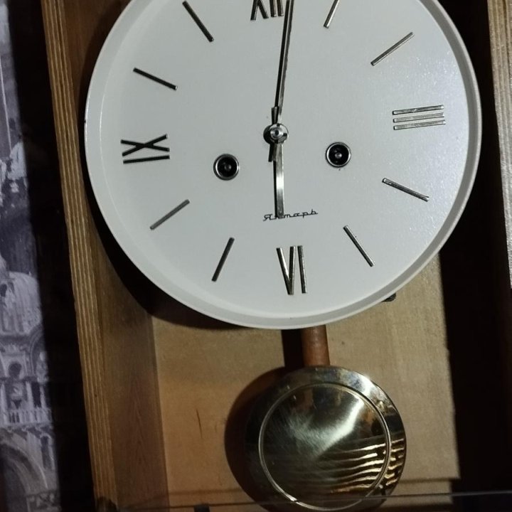 Часы настенные с боем СССР Янтарь