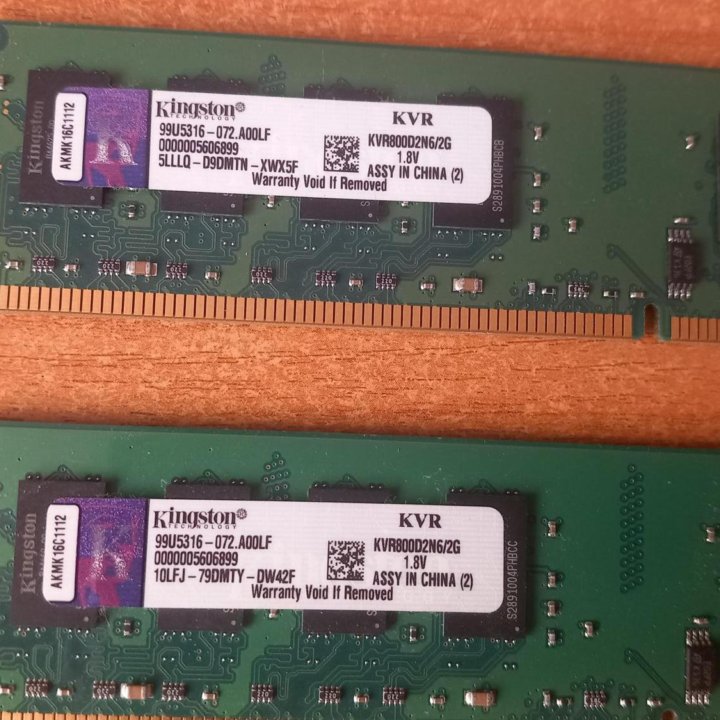 Комплект Kingston DDR2 4GB KVR800D2N6/2GB