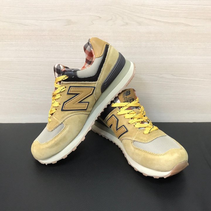 Кроссовки New Balance 574 желтые летние