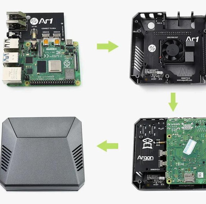 Raspberry pi 4 4gb, argone one pi v2